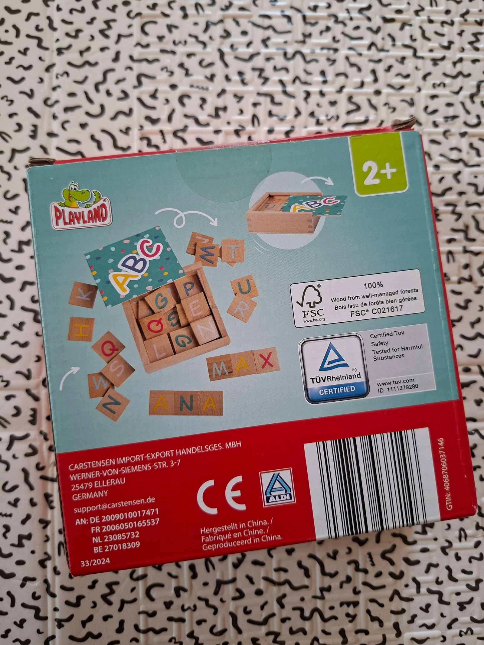 Juego de aprendizaje del alfabeto de madera Playland 47 piezas nuevo – photo 2